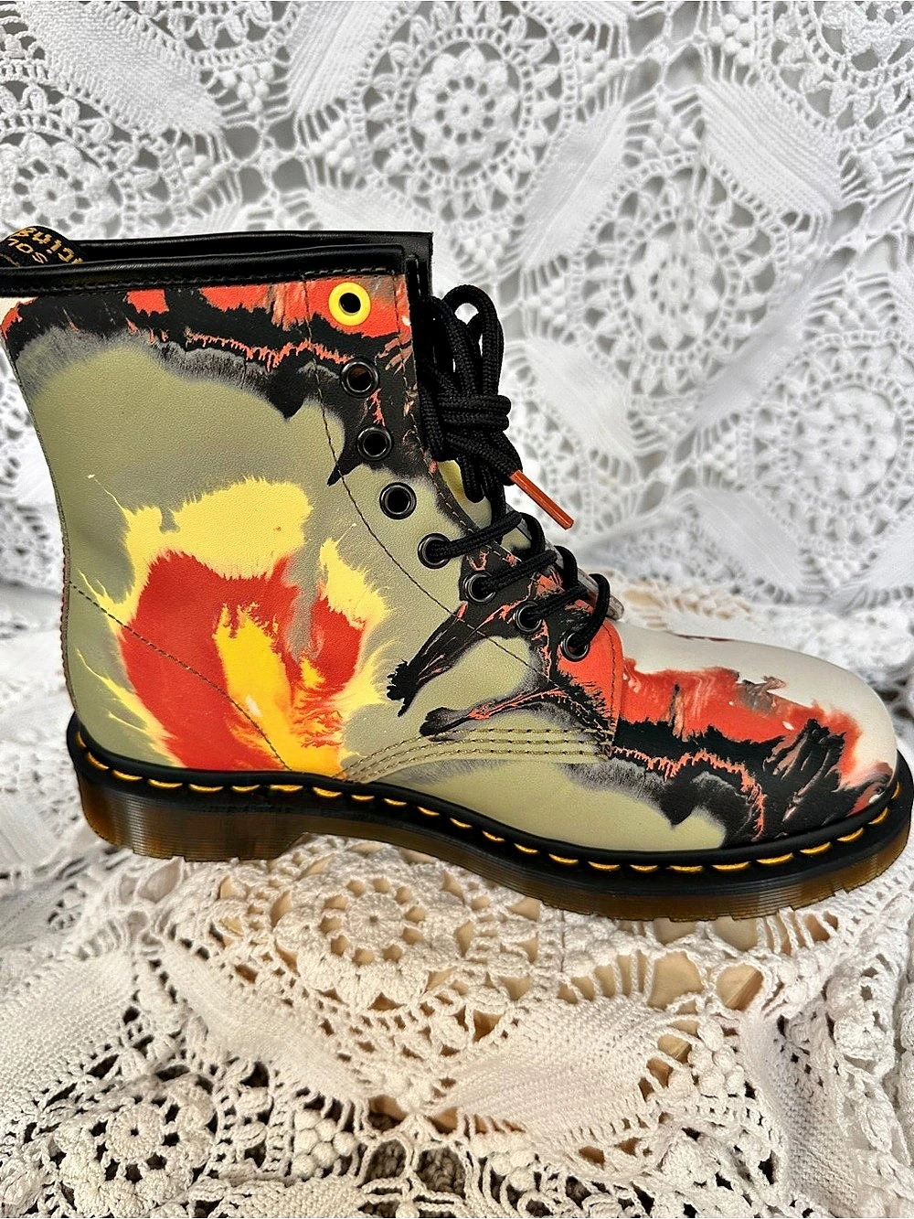 Dr. Martens 1460 x Tate Museum Collab 'Volcanic Flare' Leather Boots - New With - Picture 12 of 15